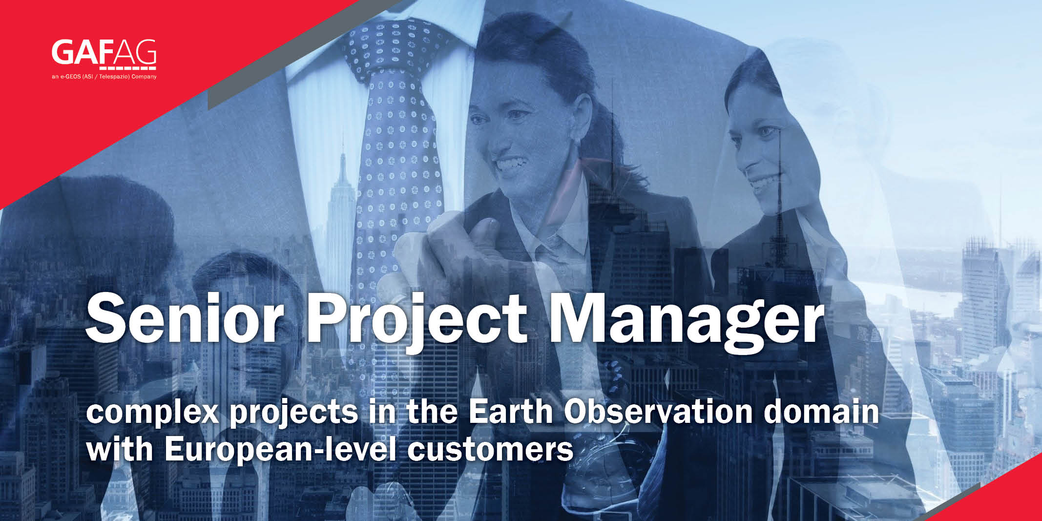 Open position – Senior Project Manager Earth Observation – GAF AG