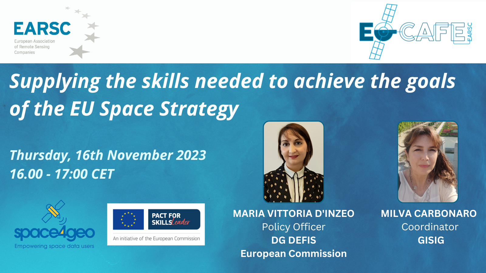 EOcafe: Supplying the skills needed to achieve the goals of the EU Space Strategy