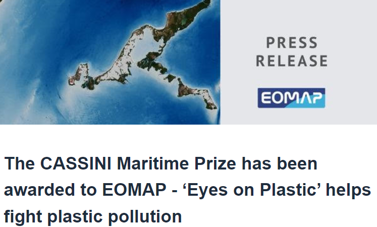 The Cassini Maritime Prize has been awarded to EOMAP