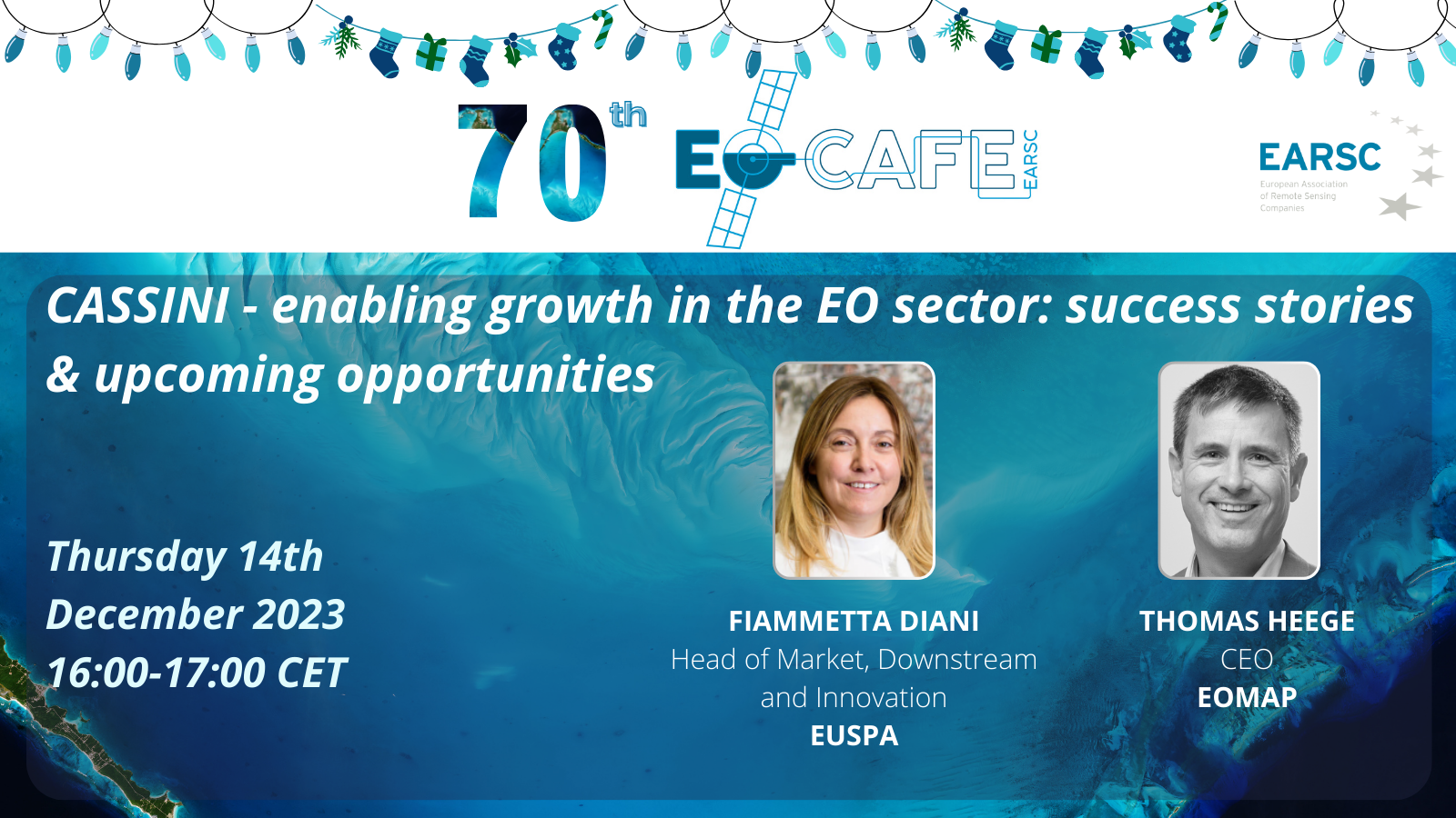 EOcafe: CASSINI – enabling growth in the EO sector: success stories & upcoming opportunities